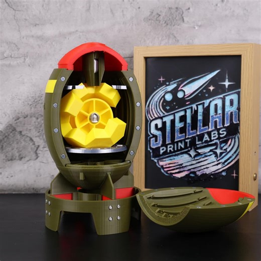 Mini Radiation-inspired Nuclear Bomb Model With Magnetic Opening Shell and Internal Core Handmade 3D Printed Collectible Display Piece - Etsy