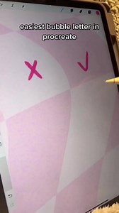 Perfect bubble letters in procreate every time #procreate #bubbleletters #handlettering | Brigid Carey