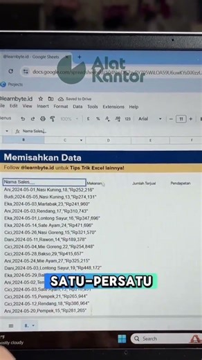 Cara Memisahkan Data di Google Sheets Secara Otomatis