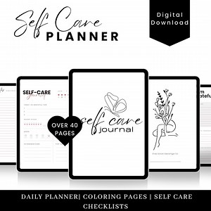 Self-care Journal: Daily & Weekly Planner, Coloring Pages (A5 Digital Download) - Etsy
