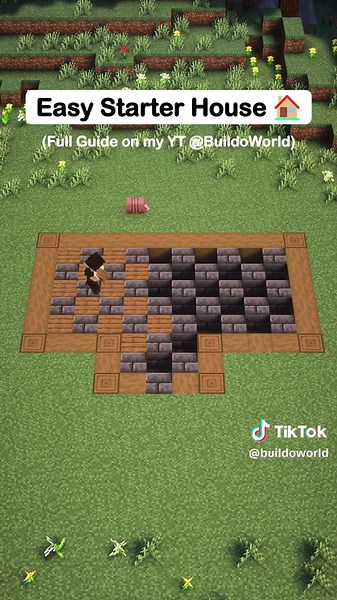 Minecraft Easy Starter House 🏠 Rate 1-10? ❤️ #Minecraft #minecrafttutorial #minecraftbuilds #minecrafthouse #minecraftideas