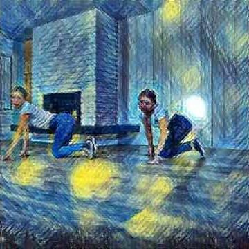 Dancing Video Stylized with “Starry Night” | Feed-Forward Neural Style Transfer (α = 0.5, 256×256)