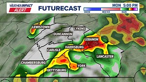 Scattered thunderstorms continue to bring a flash flood risk through sunset Monday