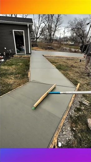 Satisfying Concrete Walkway Leveling Process Done with Perfect Precision #Construction
