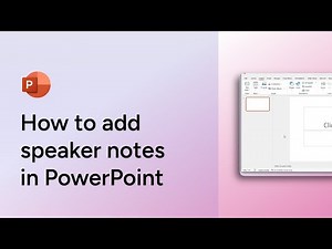 How to add speaker notes in PowerPoint
