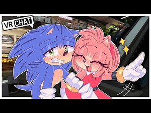 Movie Sonic and Movie Amy Visit The Mall In VRCHAT!!