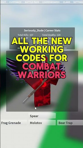 All New Codes in Combat Warriors Roblox (Update)