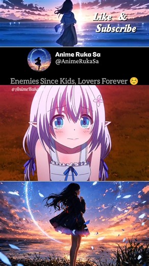 Enemies Since Kids, Lovers Forever ☺️ #anime #animeshorts #amv