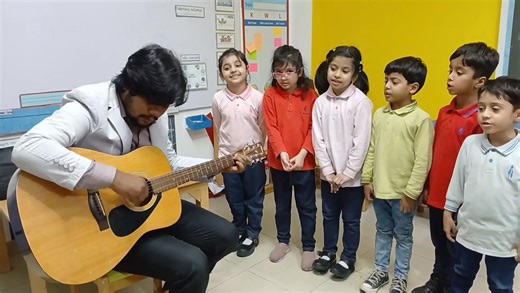 Learning through music is the best way to learn! Our students of class KG N had a fantastic time learning a new poem in music class and enjoying quality time with their music teacher! #MusicEducationMatters #StudentEngagement #MusicClassFun | The City School Burewala Campus PG -O/A Level