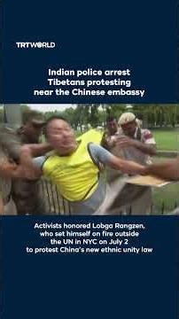 Indian police break up Tibet protest outside Chinese Embassy in New Delhi