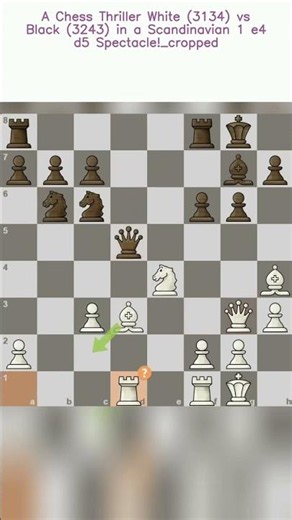 A Chess Thriller White 3134 vs Black 3243 in a Scandinavian 1 e4 d5 Spectacle! cropped