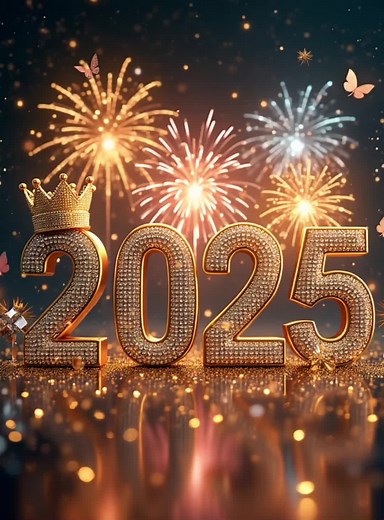 Celebrate New Year 2025 with Elegant Fireworks Display