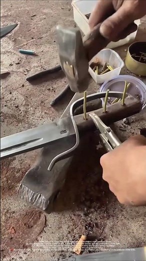 One nail and one hammer: How a blacksmith forges a sturdy saber handle