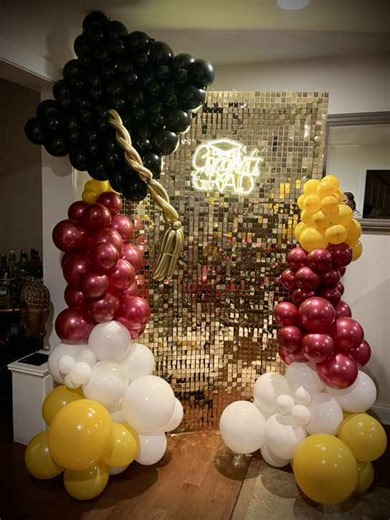 🎓✨ It’s grad season! Another graduation backdrop complete! ✨🎓 Congratulations to all the graduates celebrating this incredible milestone! We were thrilled to create this stunning balloon display to make Cam’s special day even more memorable. There's nothing quite like seeing the joy on graduates' faces when they see their perfect photo backdrop! Now, pose for the camera Cam! Congrats! 🎈 #BalloonMagic #EventDecor #BirthdayCelebration #TeenParty #PhotoBackdrop #CustomBalloons #PartyPlanning #Mi