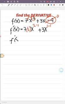 Find the derivative of a function #engramor #derivatives