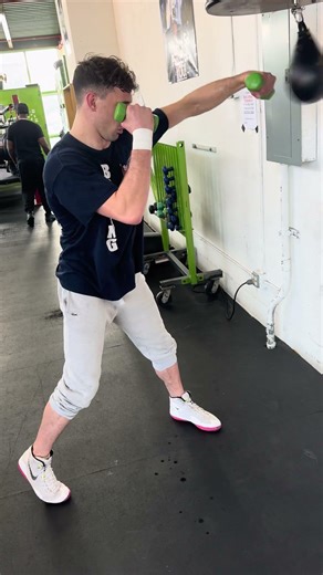 Practicing the speed bag with weights under Coach Mike!!! #shorts