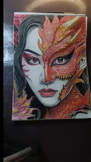 “Half human, half dragon… ek hi rooh mein do kahaniyan 🔥✨”#pencilportrsit #drawing #youtubeshorts