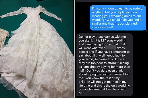 Bride shocked as ‘worst mother-in-law’ says she’ll wear her OWN wedding dress