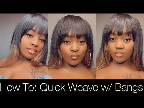 HOW TO: QUICK WEAVE W/ BANGS USING A CLOSURE *STEP BY STEP TUTORIAL * |Tatiaunna