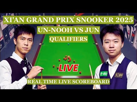 Thepchaiya Un-Nooh vs Jiang Jun Live Scores | Xi'an Grand Prix Snooker 2025 1/32-Finals