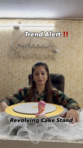 Krishnanicakedecor | Cake Decorating Supplies | Baking tools on Instagram: "Revolving Stand For Cakes Unique Rotating machine for cake setups/Toys/Dummies around the Cake 🎂 This Revolve Magic Machine is Compact & Wireless, It can hold upto 15KGs of Weight! Base size of the plate is 12inches Comment down for Price & other Details ⬇️ . . . [ Rotating Cakes, Revolving Stand , Cake decorating items , Rotating machine , Cake ideas. Cake supplies store ] #cakerevolve #krishnanicakedecor #cakerotating