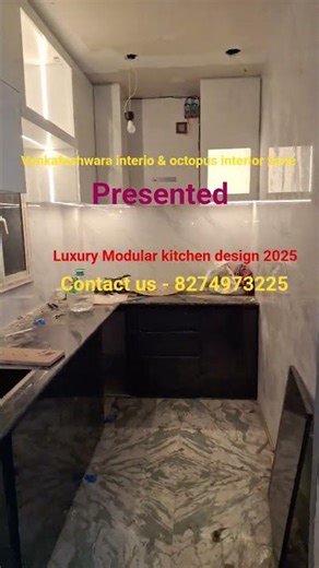 Beautiful luxury Kitchen Interior design Tour video #interiordesign #modularkitchen #3bhkflatdesign