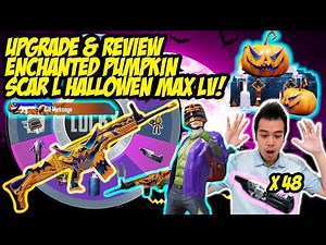 UPGRADE & REVIEW ENCHANTED PUMPKIN SCAR-L MAX LEVEL!! SPECIAL HALLOWEN! PUBG MOBILE INDONESIA