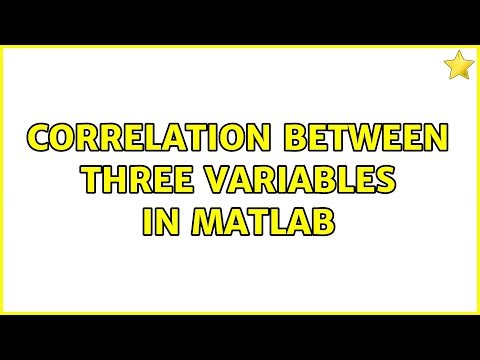 Correlation between three variables in MATLAB
