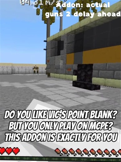 Best mcpe gun mod 😱😱😱 #gun #minecraft #mcpe