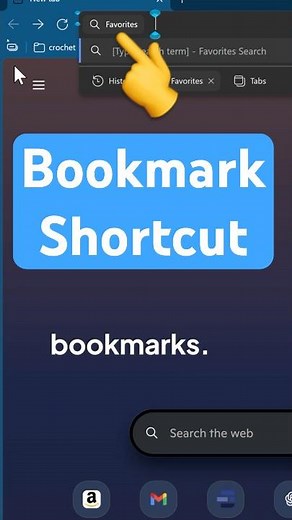 Edge Shortcut to Bookmarks from URL bar