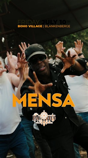 Mensa live in Blankenberge op 10 juli bij BOHO Village