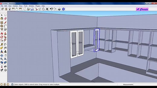 用草图大师Sketchup教程室内设计制作一个厨房