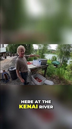 Smoking Salmon Outdoors: Simple Brine Recipe by the Kenai River! #shorts