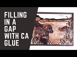 Filling in a gap with saw dust