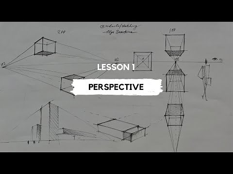 ✏️LESSON 1: Intro to Perspective Drawing Basics, How to Draw in 1- & 2-Point Perspective