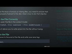 Resolving the Issue of Empty or Missing Files When Writing Logs in C+ +