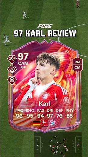 97 Karl Review in FC 26, his TOTS card got me so many Rank 1s 🤩🔥 #shorts #karl #futties #fc26