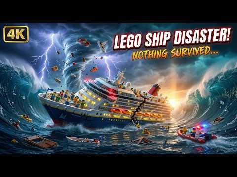 LEGO Ship Disaster — Every LEGO Boat Destroyed Until One Survived (4K Cinematic Test)