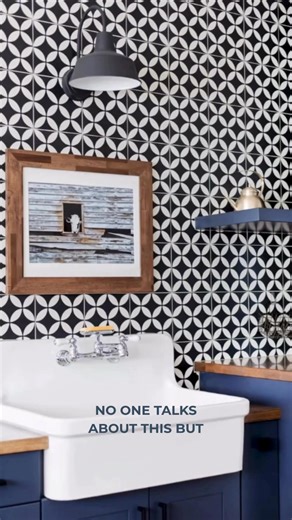 Going blue is a whole mood. We love how Floor360 created a unique mud room & laundry room design to add value and character to a beautiful @hartdenoblebuilders home. Colorful wall tile with a distinctive pattern instantly creates a memorable impact. What do you think? Tag a friend who needs some laundry room inspiration  | International Design Guild | Facebook