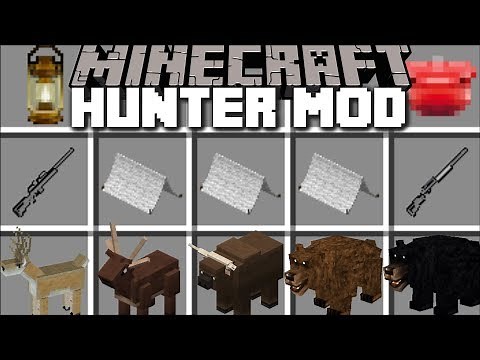 Minecraft HUNTER MOD / FIGHT AND SURVIVE THE NIGHT IN A TENT WHILST CAMPING!! Minecraft