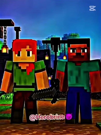 Herobrine 🔥 x alexbrine ☠️ #minecraft