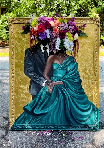 SWEET EMBRACE painting prints – buy Black art for interior design