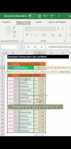 Somando com mais de um critério