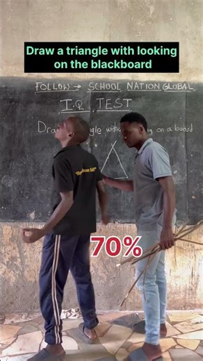 Draw a triangle without looking on