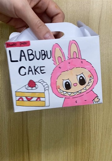 Labubu strawberry shortcake #labubu #papersquishy