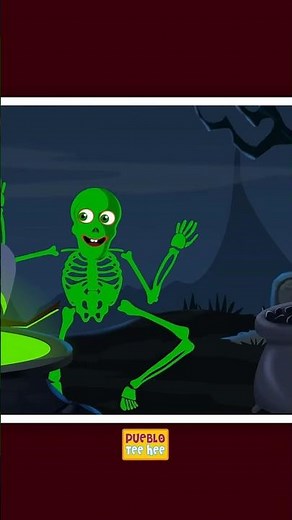 💀5 Esqueletos Locos Bailando en una Noche Espeluznante #shorts #spooky #puebloteehee