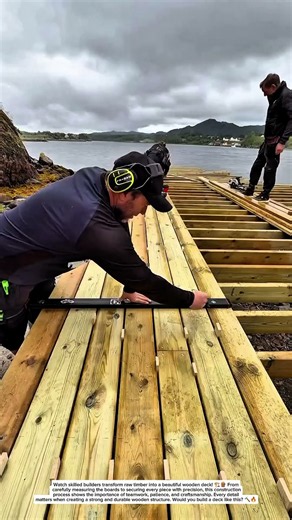 Building a Wooden Deck Step by Step! 🪵🔨 #Construction #Woodworking #Shorts