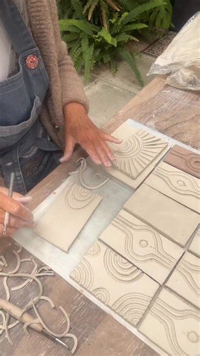 Just over twelve months ago I completed a small but deeply satisfying kitchen renovation. Rather than buying tiles, I chose to make them by hand. Each wall tile was created from slabs of white raku mid-fire clay, carefully formed and carved in my studio. I wanted the surface to feel alive, imperfect, tactile, and full of movement. Tiles that carried the mark of the hand rather than aiming for uniformity. The carved designs reach back to my youth, growing up in the 1970s. I’ve always been drawn t