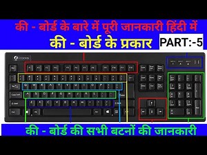 कीबोर्ड की जानकारी हिंदी में।। Computer Keyboard All Keys Details।। Computer Fundamental Part5