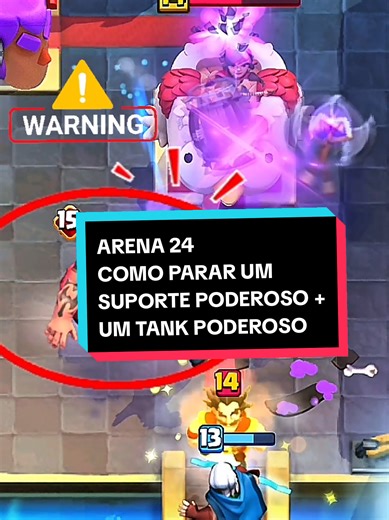 COMO PARAR UM SUPORTE PODEROSO UM TANQUE PODEROSO USANDO O DECK ZORD SKILL ARENA 24 ISSO É ZORD ISSO É SKILL #zordskill #clashroyaledeck #clashroyale #clashroyaledaily